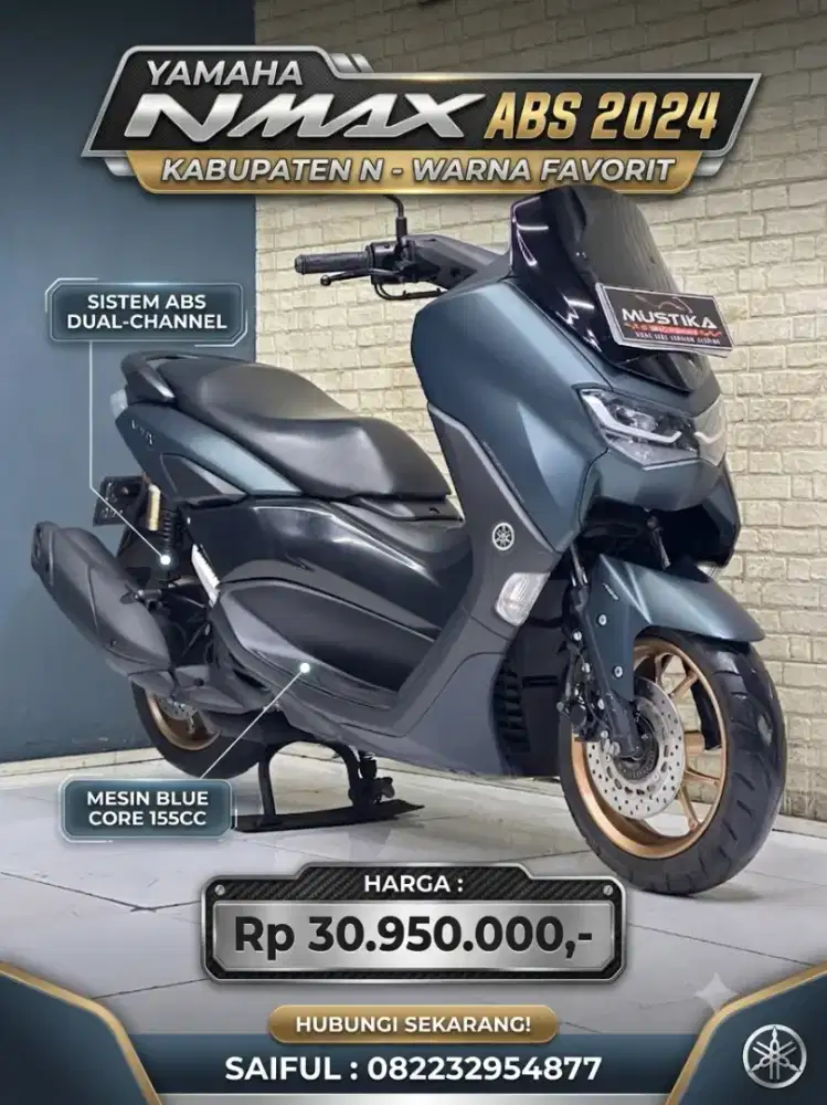Perfect Condition!!Yamaha N Max ABS 2024 N Asli Warna Favorit-Mustika