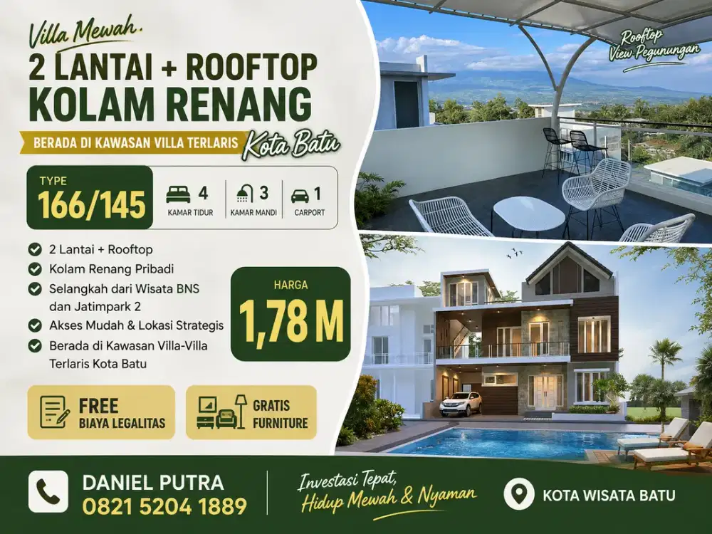 villa atas wisata BNS kota batu
