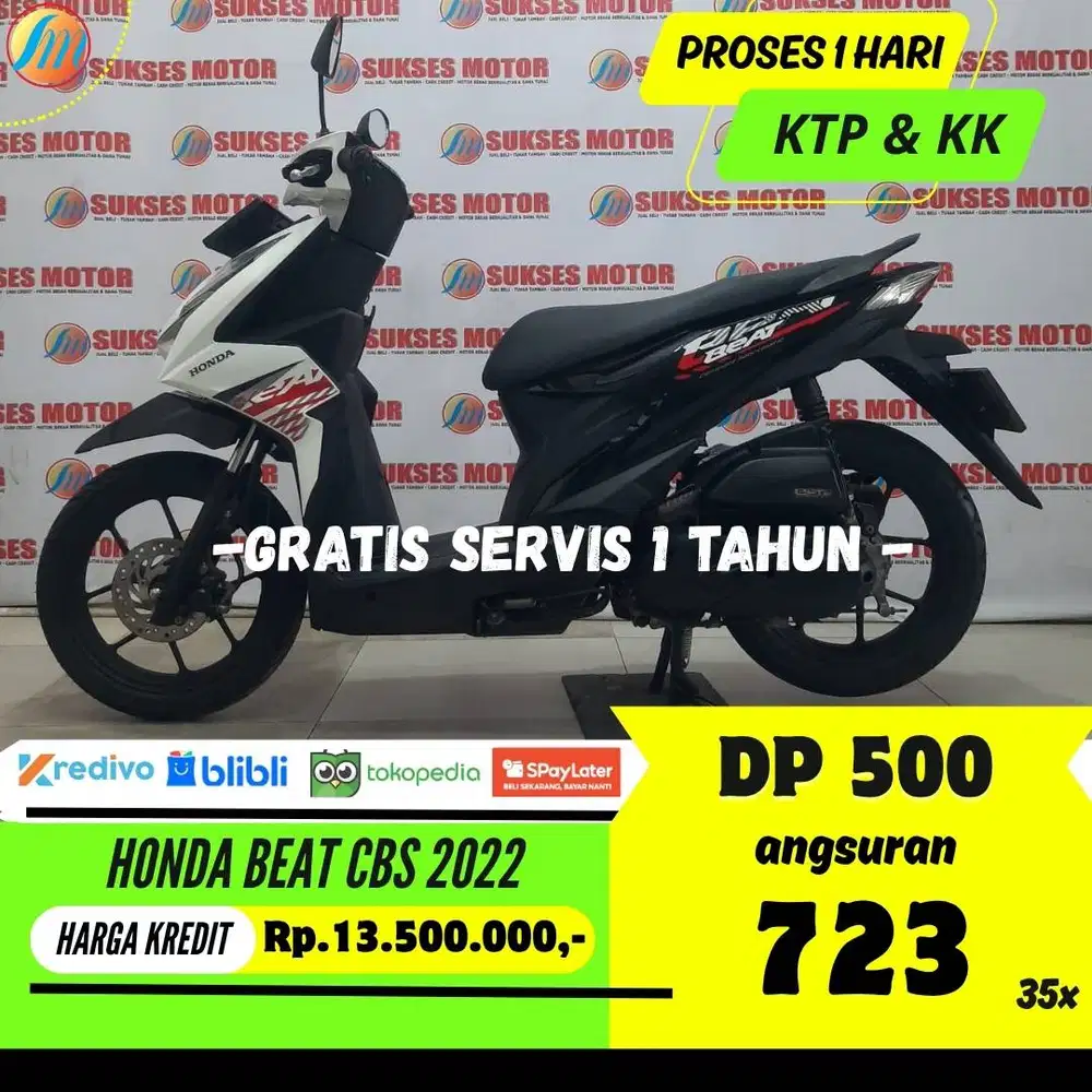DP 500RIBU HONDA BEAT CBS 2022 ANGSURAN SANGAT RINGAN BERGARANSI