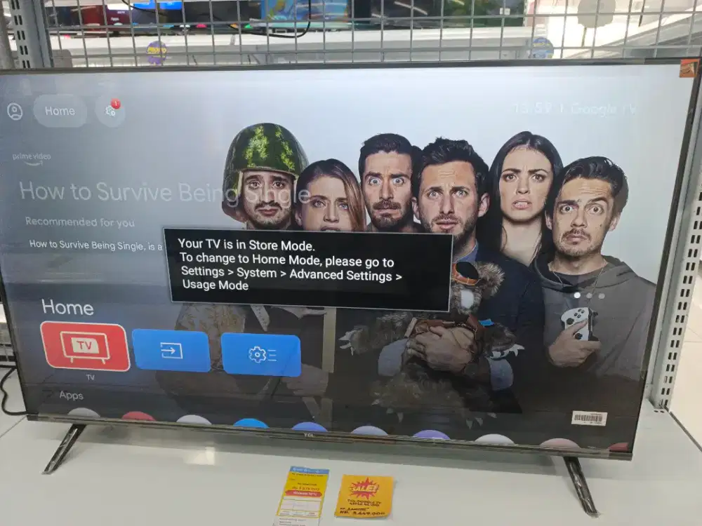 TV TCL 43 inch 43P6K ex display