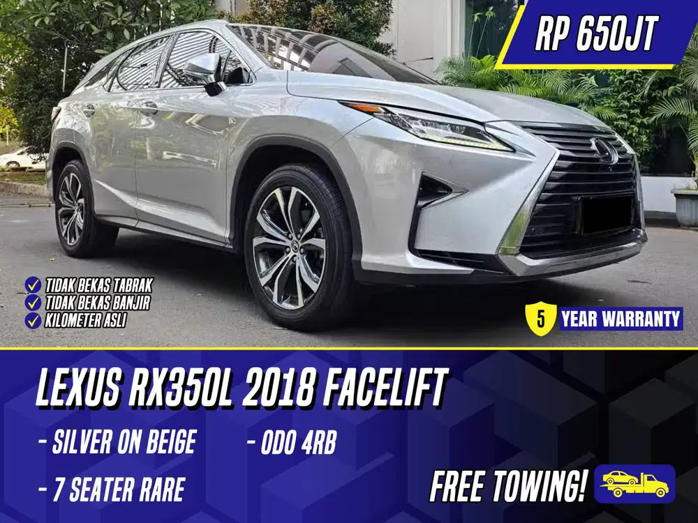 Lexus RX350L 2018 Facelift Silver on Beige RX350 L RX300 Abu-abu Abu