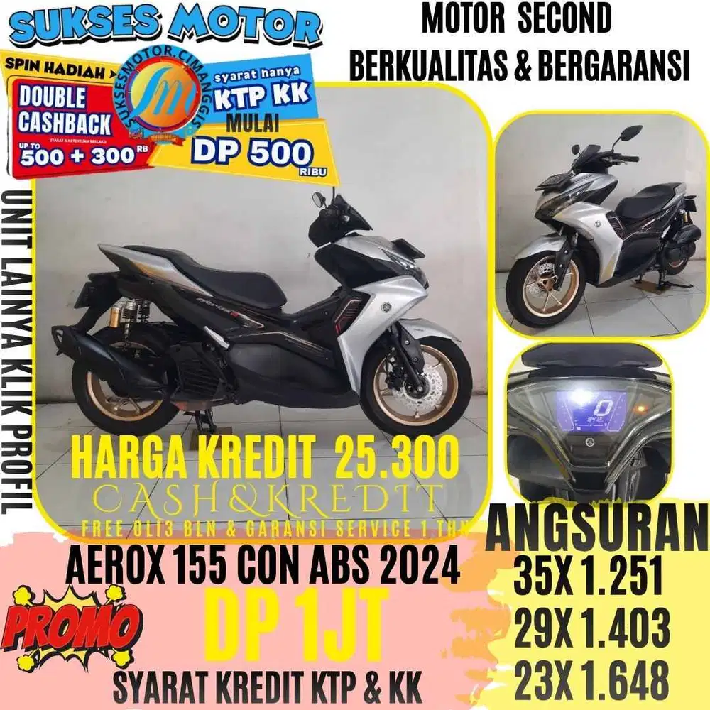 AEROX 155 CONECTED ABS TAHUN 2024 BERGARANSI CASHBACK UPTO 300 RIBUAN
