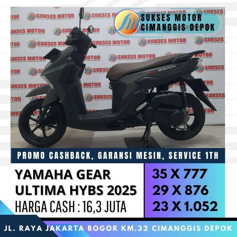 YAMAHA GEAR ULTIMA 125 HYBS 2025 CASH KREDIT CC/PAYLATER BISA