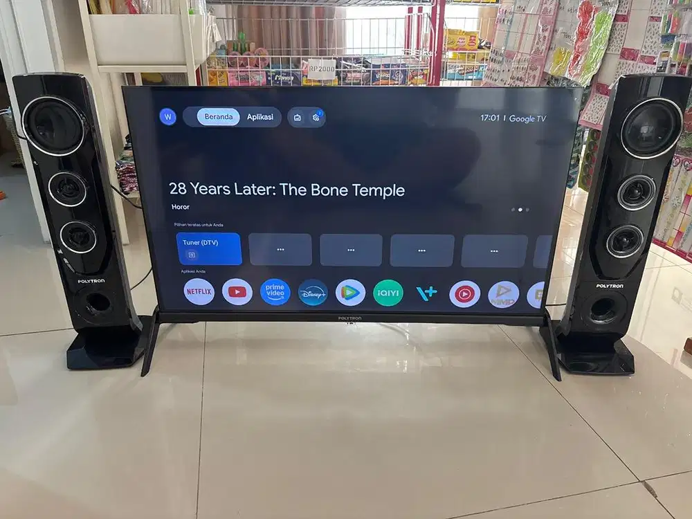Dijual cepat tv 32in android polytron normal dan ori
