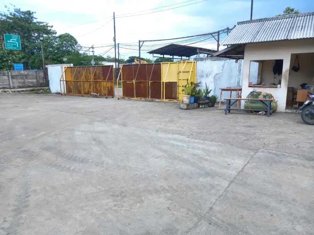 Disewakan lahan ex pool alat berat bisa akses container dekat akses tol di semper cilincing jakarta utara