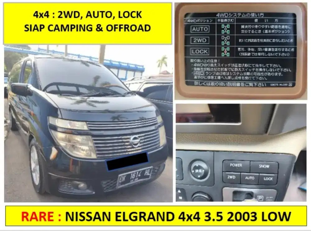 RARE Jarang Ada Nissan Elgrand 4x4 CBU 2003 V6 3500cc  Pemakai