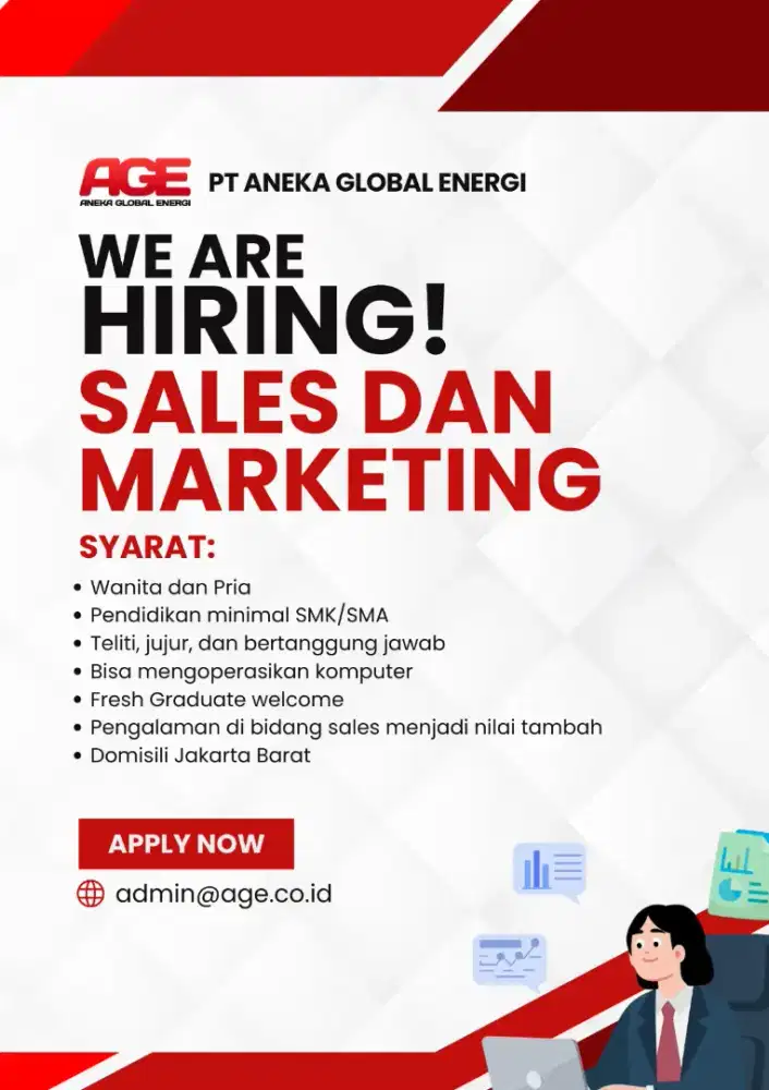 DICARI MARKETING DAN SALES