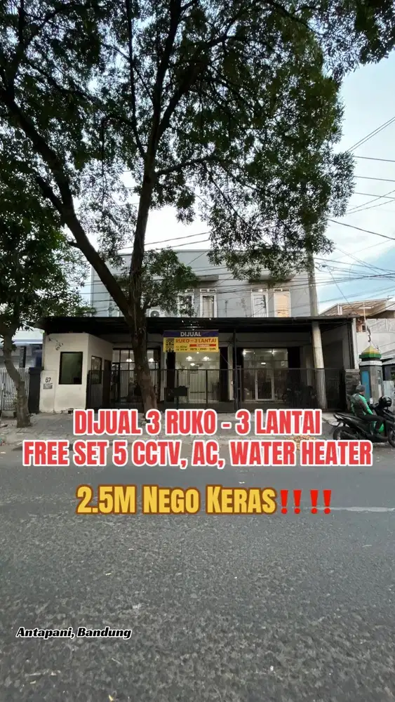 DIJUAL 3 RUKO RENDENG - 3 LANTAI MURAH