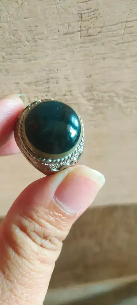 Cincin bacan hitam ring perak