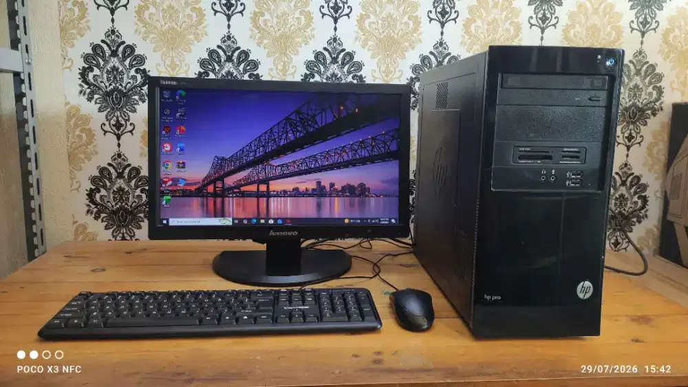 PC FULLSET CORE i5-3330 (8/120+500GB)LAYAR LED 19 INC, KONDISI NORMAL