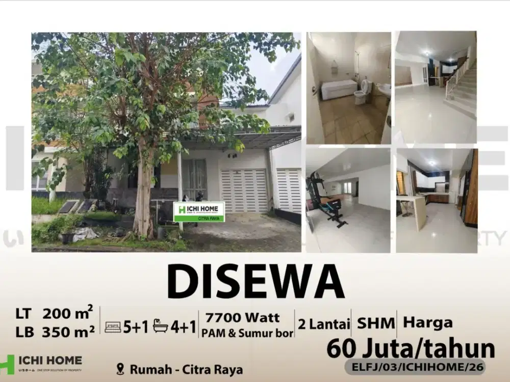 Rumah Cantik Nyaman Semi Furnish Siap Huni di Citra Raya