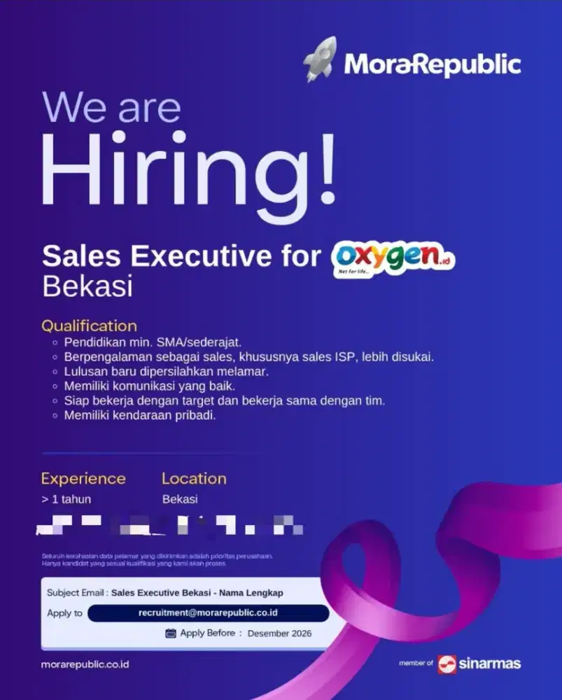 Lowongan Pekerjaan Sales Internet
