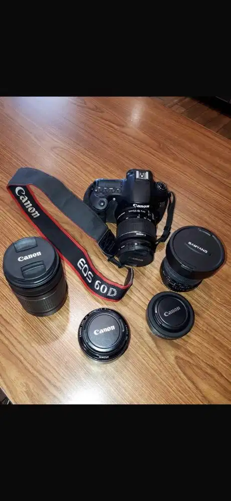 canon EOS 80D kondisi mint berikut lensa lensa populer