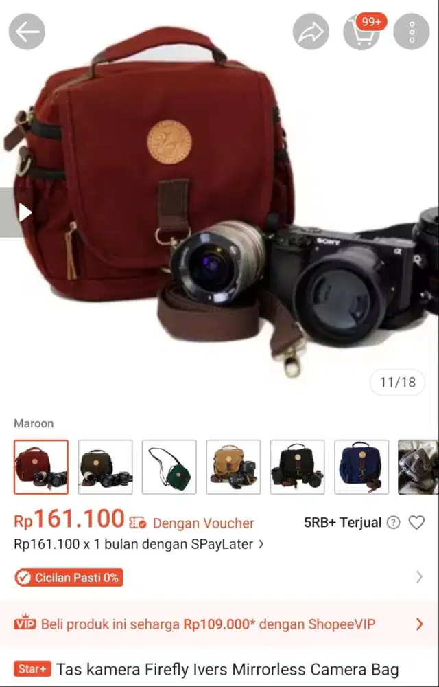 Tas kamera Firefly Ivers Mirrorless Camera Bag (LIKE NEW)