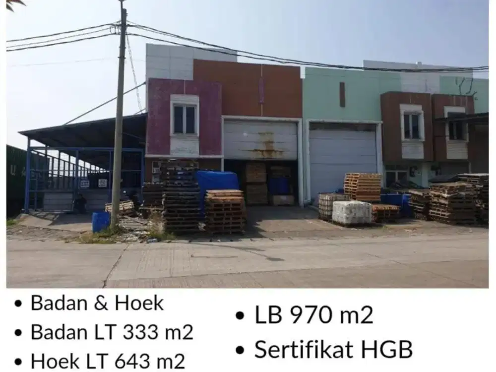Gudang Central Cakung 976m, Gandeng, Strategis, Negosiasi