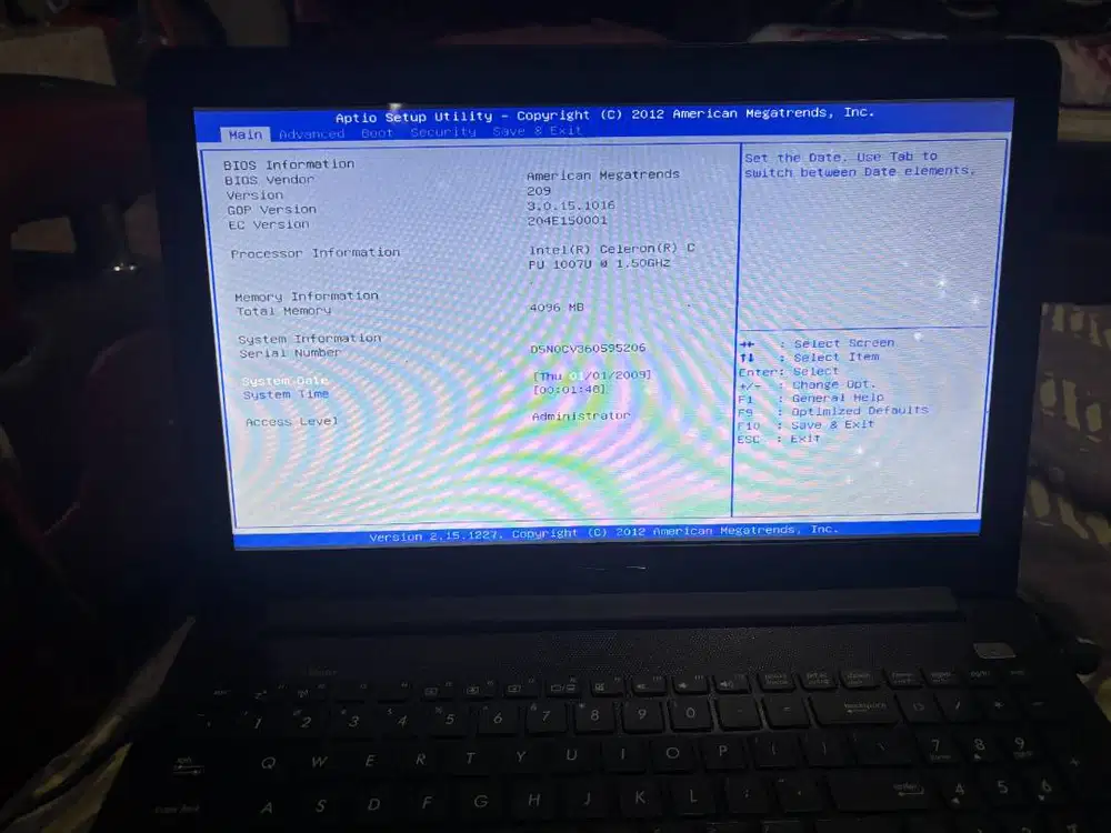 ASUS X502C Celeron RAM 4GB (Rusak) Untuk Sparepart