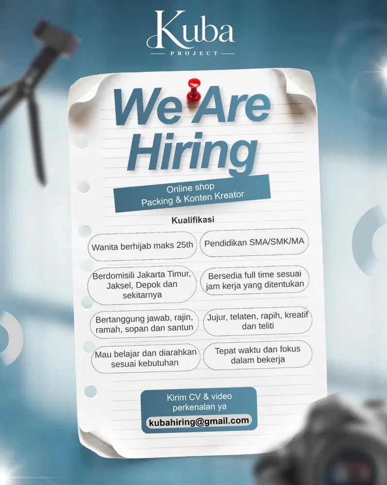Online Shop (Packing dan Konten Kreator)