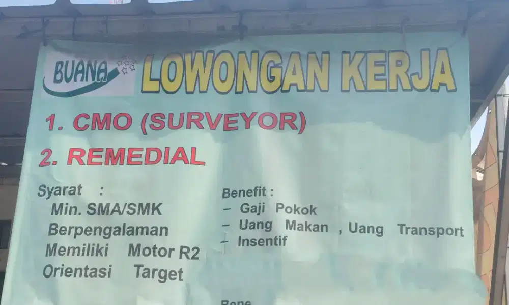 Lowongan CMO ( surveyor)