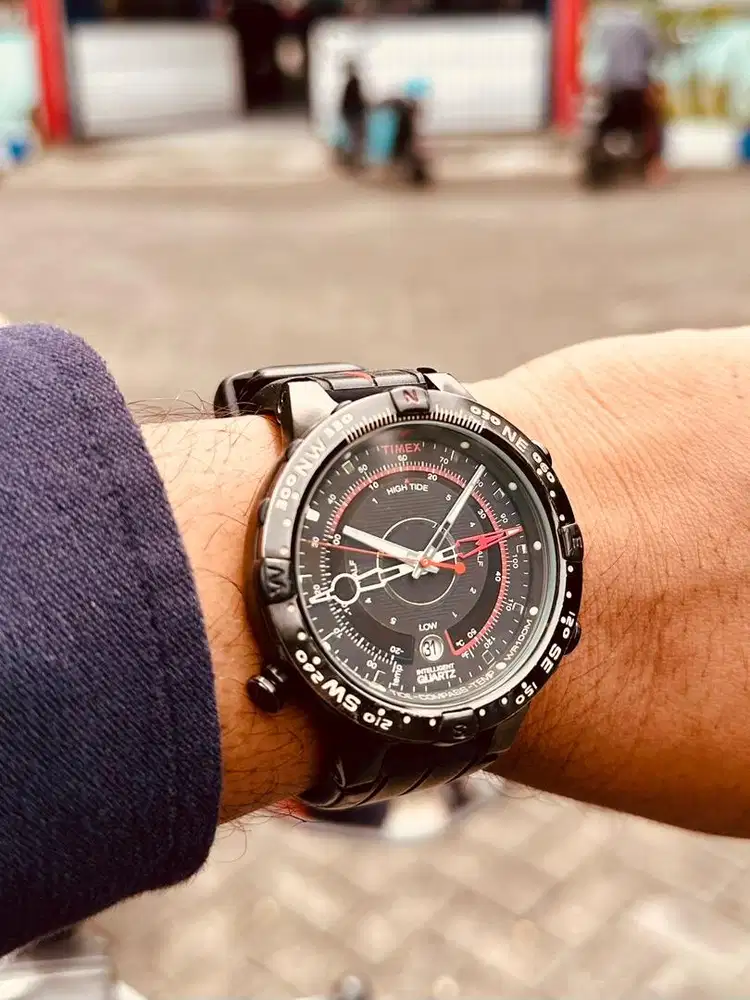 Jam tangan Timex Intelligent T2N720 Tide Temp Compass Rubber Strap ori
