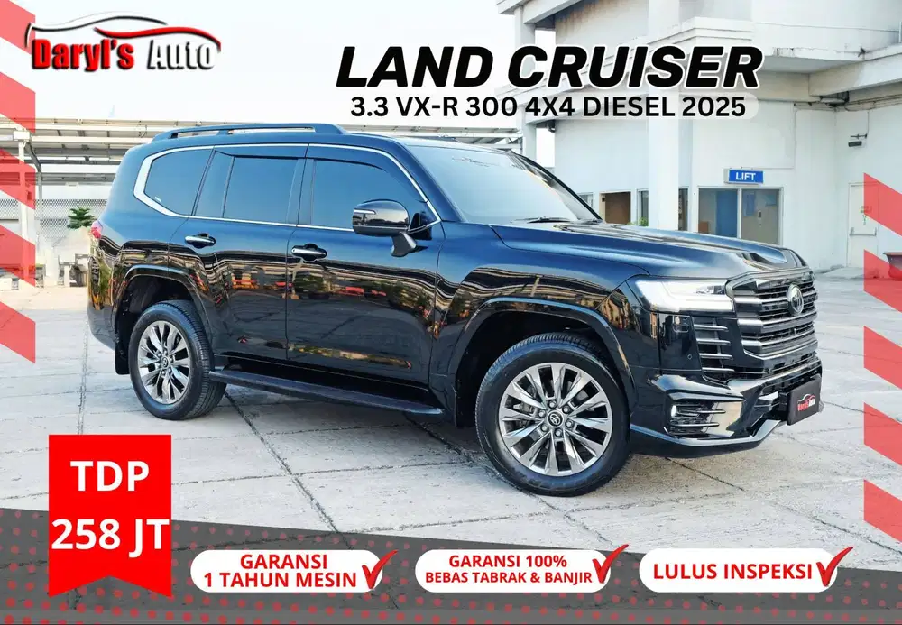 2025 TOYOTA LAND CRUISER VX-R 300 DIESEL BLACK ON BLACK  Tdp258JT