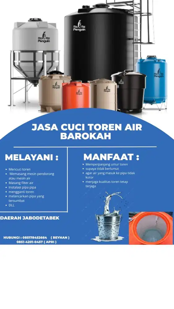 JASA CUCI TOREN AIR JABODETABEK