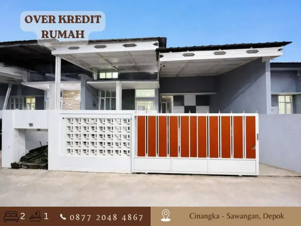 Jual Take Over Rumah 145JT dkt Tol Sawangan di Cinangka Depok