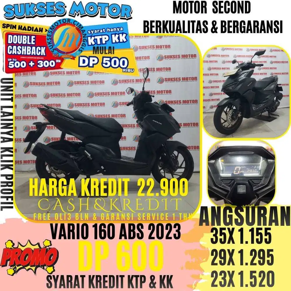 VARIO 160 ABS TAHUN 2023 BERGARANSI CASHBACK UPTO 300 RIBUAN