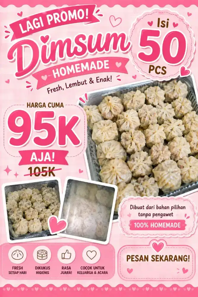 Dimsum Frozen 50 pcs homemade LAGI PROMO