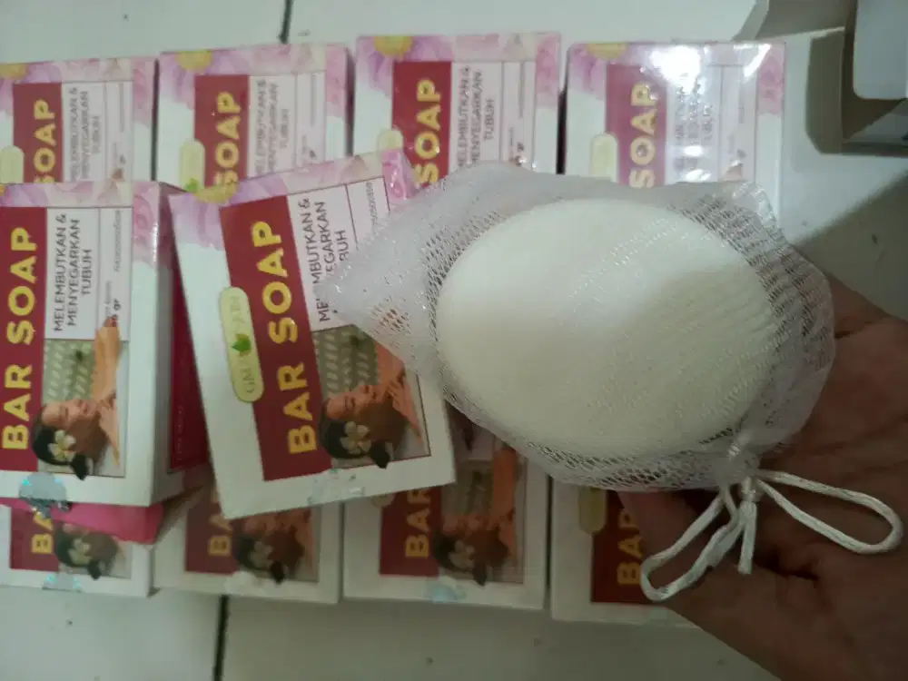 Buang barang, sabun mandi