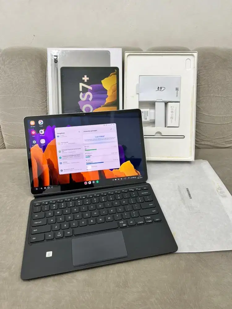 Samsung Tab S7 Plus 5G 8/256 Keyboard Trackpad Mulus Resmi SEIN