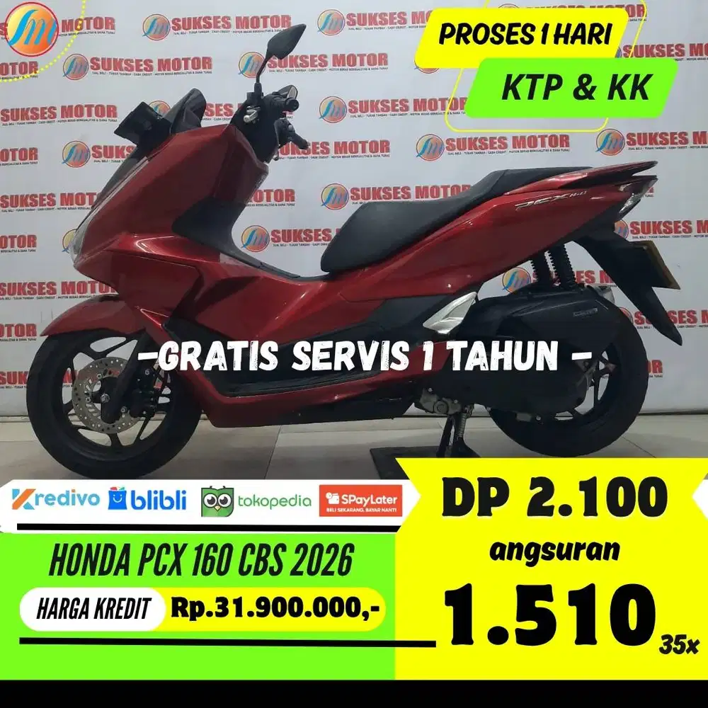 HONDA PCX 160 CBS 2026 SEKEN BISA KREDIT MURAH ANGSURAN TERJANGKAU