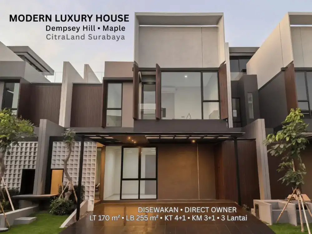 Disewakan Rumah Mewah Dempsey Hill Citraland Surabaya Barat 4+1