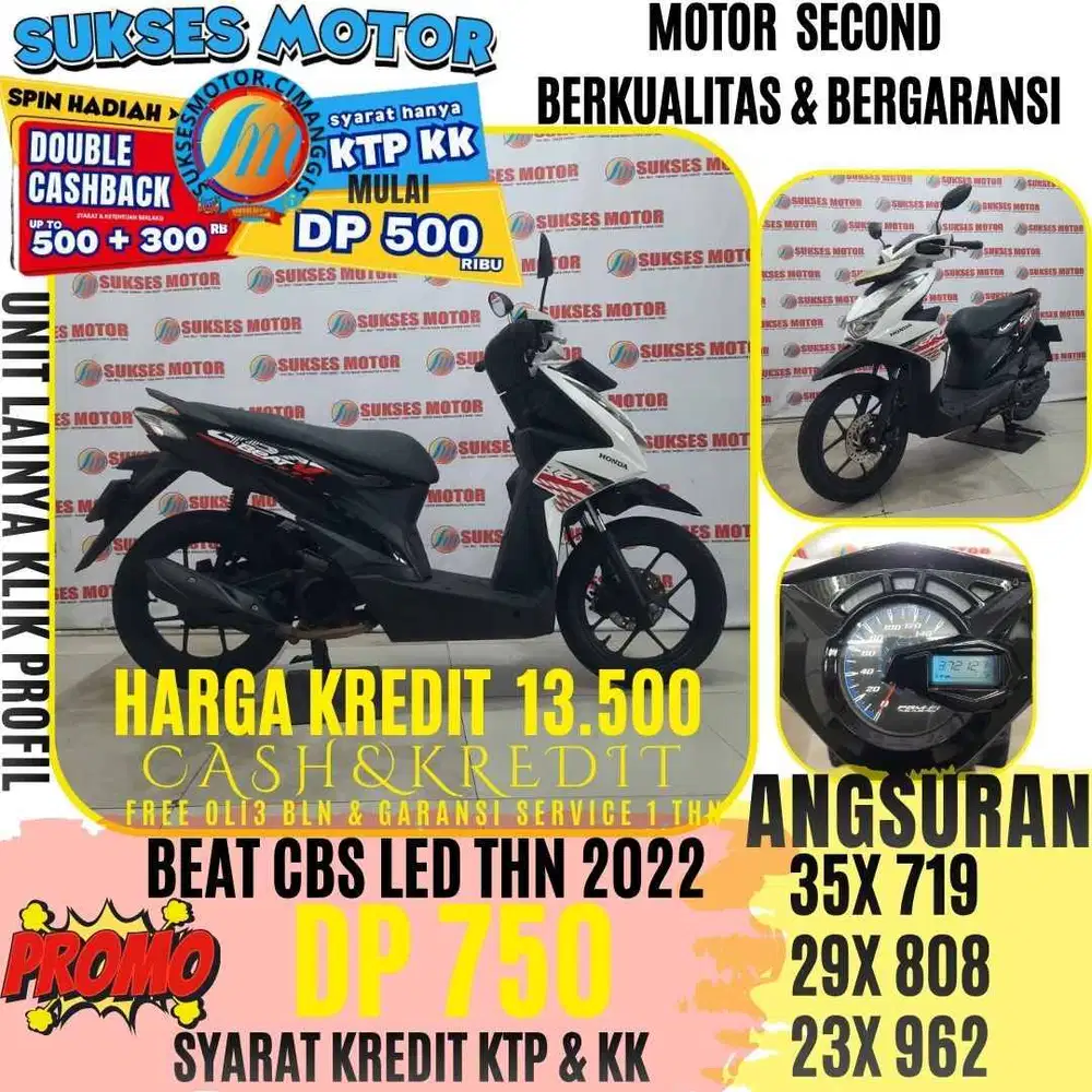 BEAT CBS LED TAHUN 2022 BERGARANSI CASBACK UPTO 300 RIBUAN