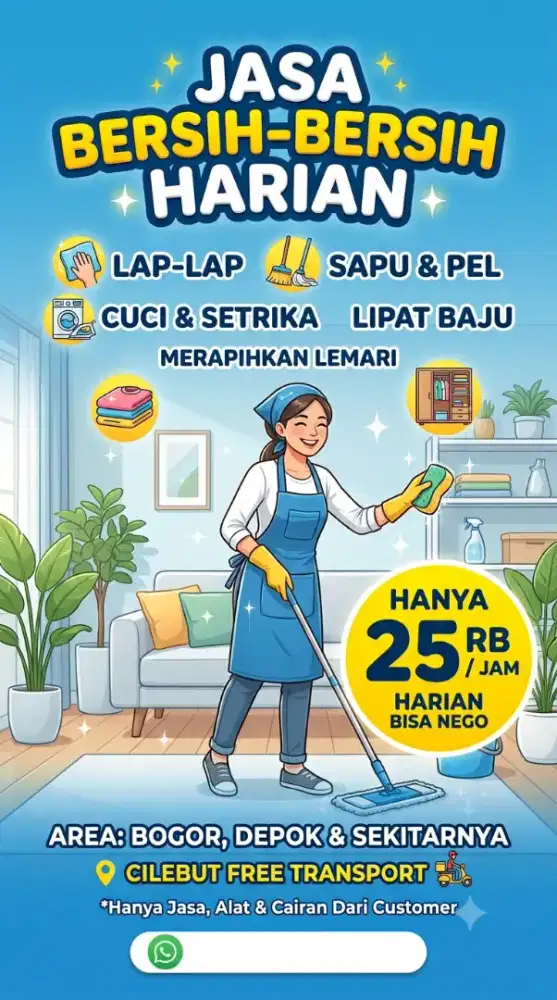 Jasa bersih bersih harian
