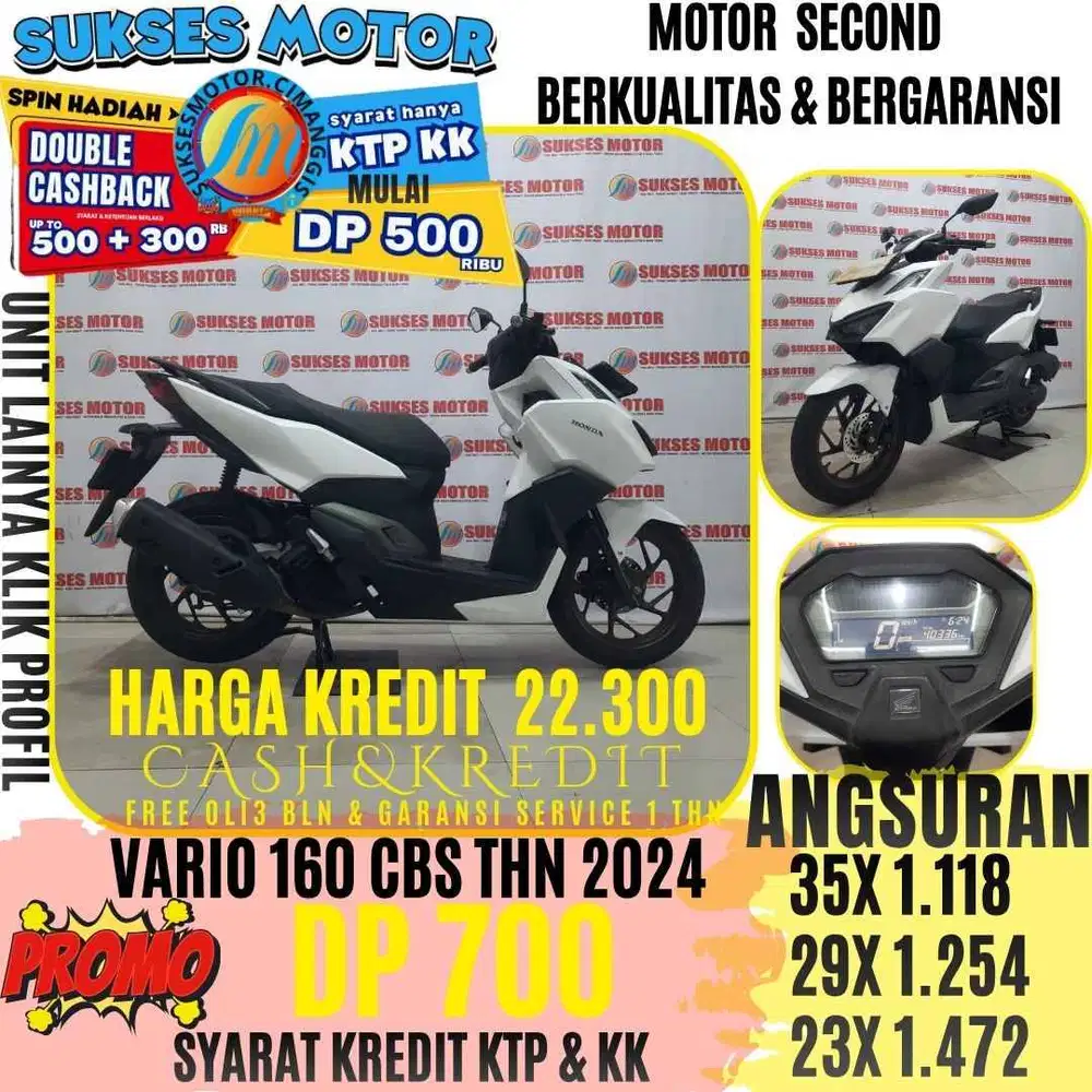 VARIO 160 CBS TAHUN 2024 BERGARANSI CASHBACK UPTO 300 RIBUAN