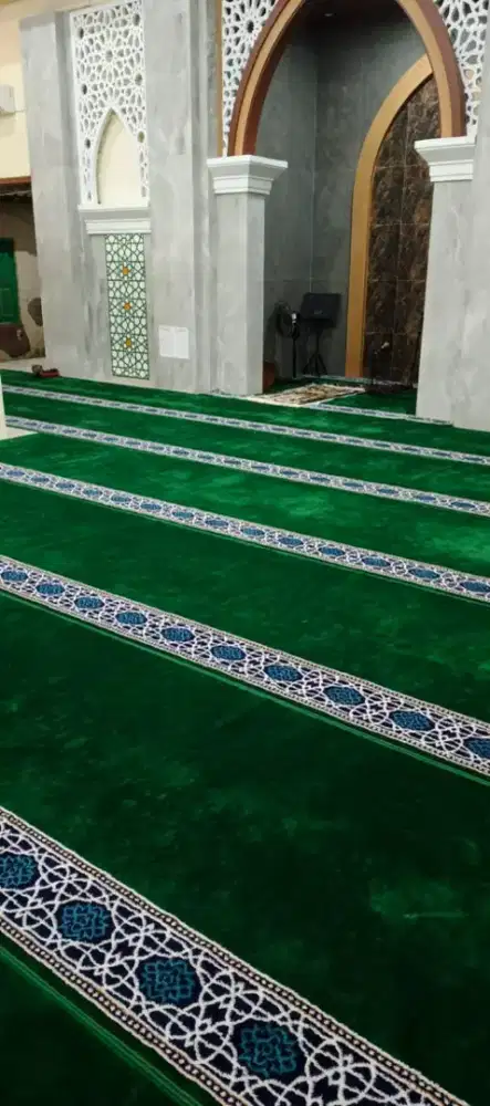 Karpet Masjid Tipe Maualan Hijau Polos