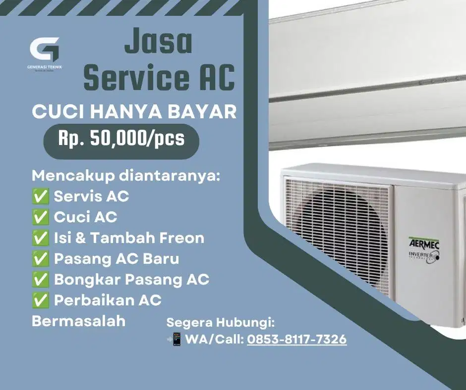 Servis dan cuci AC Medan Bergaransi 2bulan