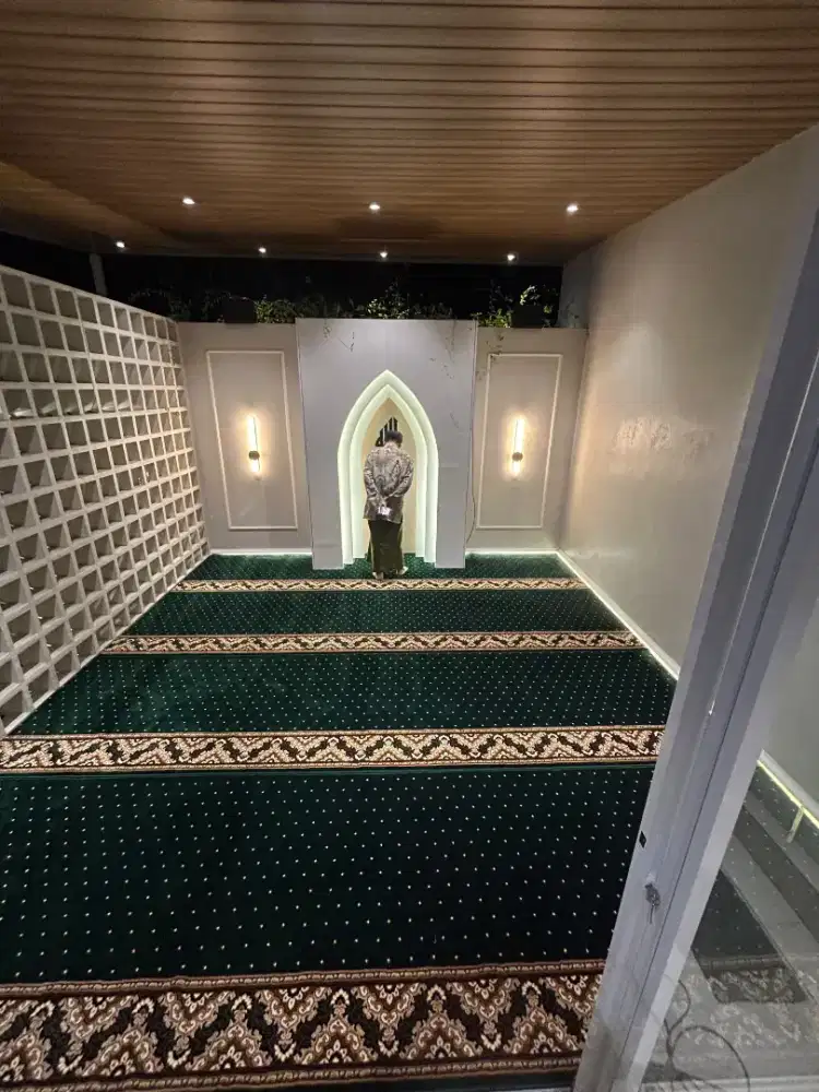 Karpet Masjid Tipe Al namaz Hijau Bintik