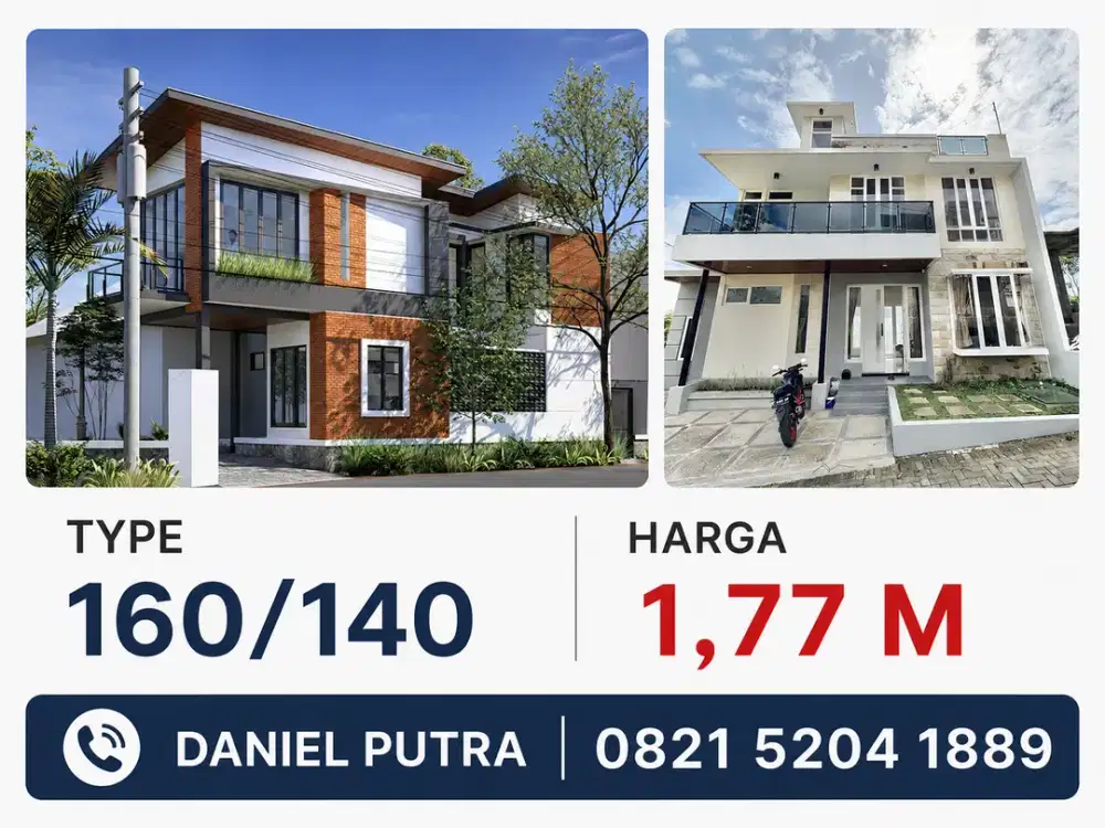 VILLA Rumah Mewah 2 Lantai Type 160/140 – Harga Rp1,77 M
