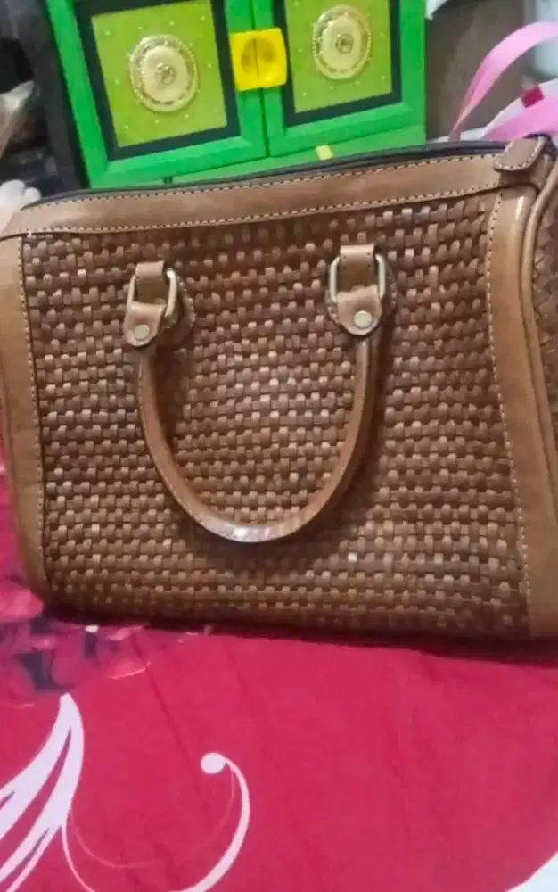 Dijual Tas Kulit Motif Anyam