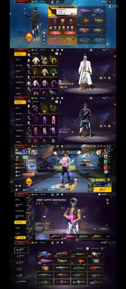 JUAL STOK AKUN FF SPEK GG LAGI PROMO 90%