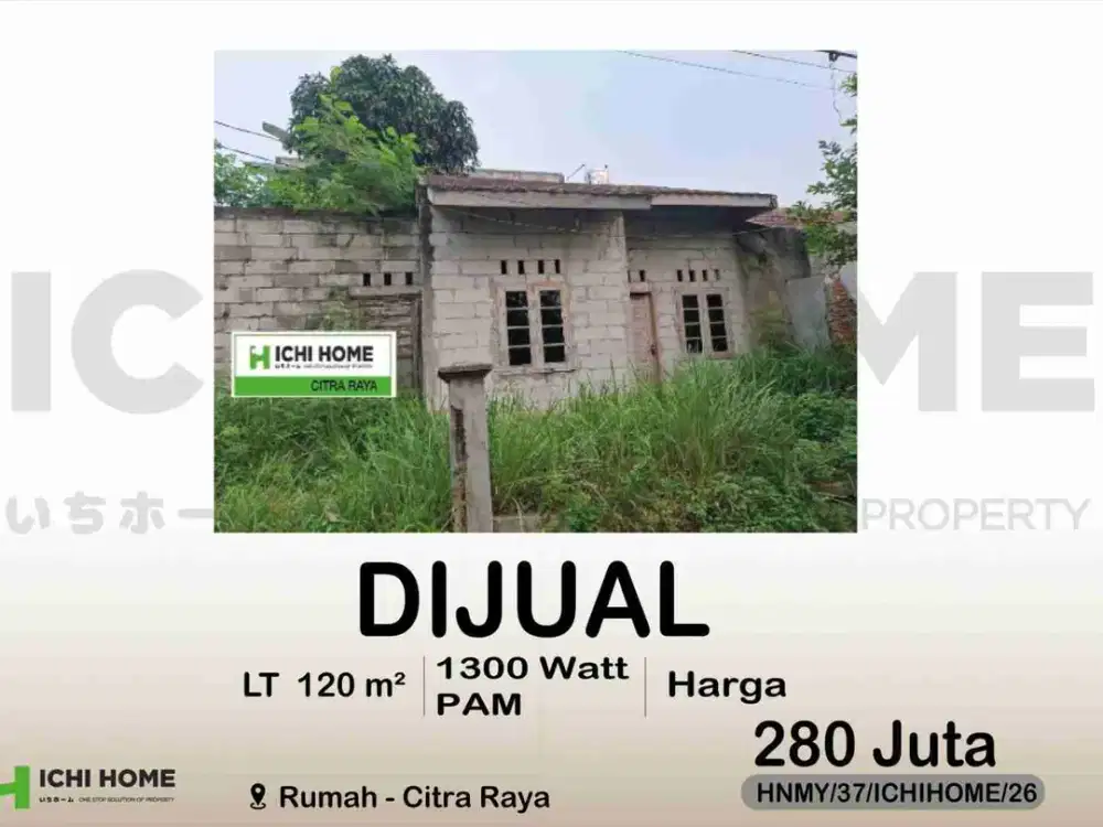 dijual rmh tdk siap huni