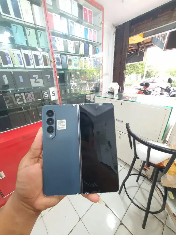 Samsung Z fold 4 12/256 blue mulus lengkap