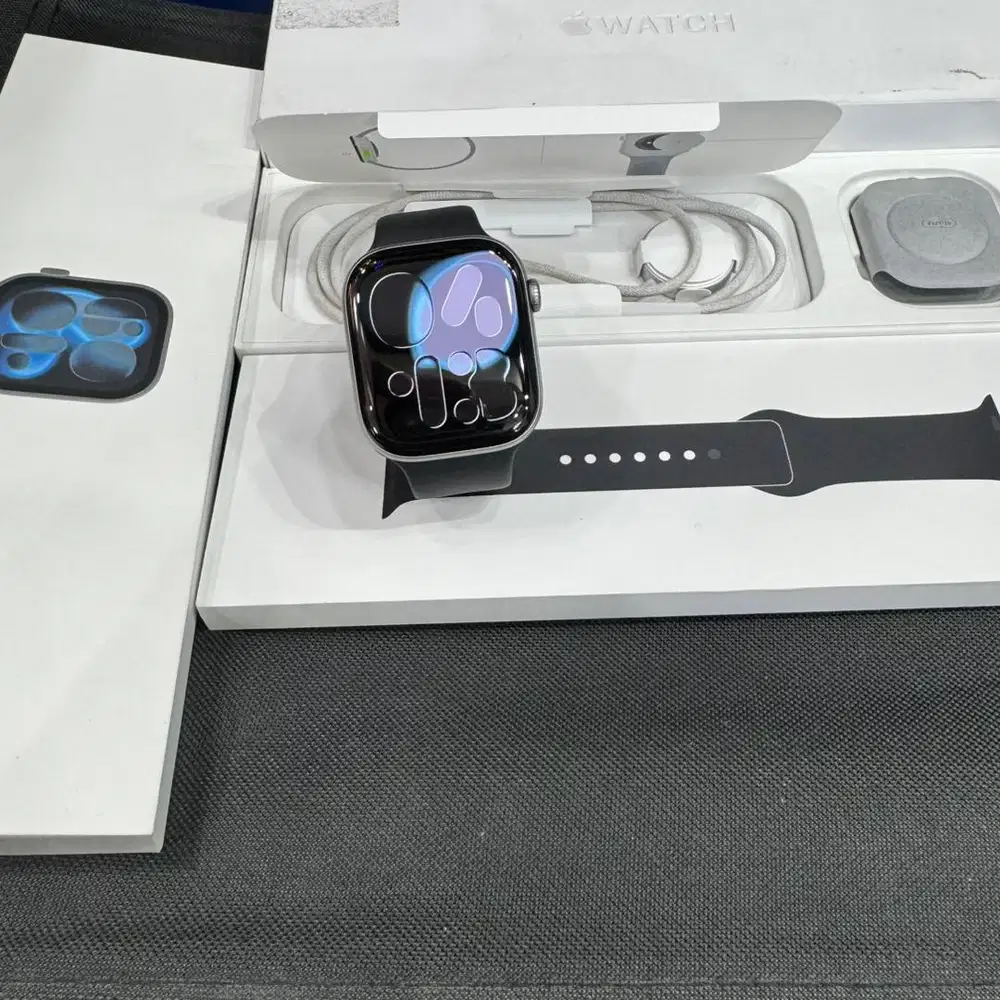 iwatch gen 11 46mm mulus like new bh 100 fullset ori garansi on