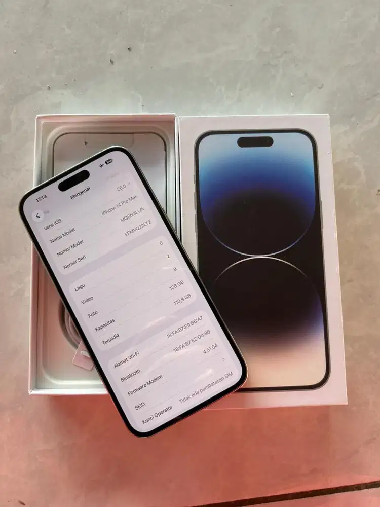 Jual cepat iphone 14 promax 128gb silver