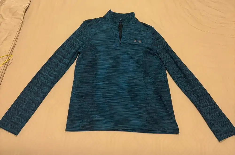 Baju Under Armour Original Threadborne Heatgear 1/4 Zip Sweater Size S