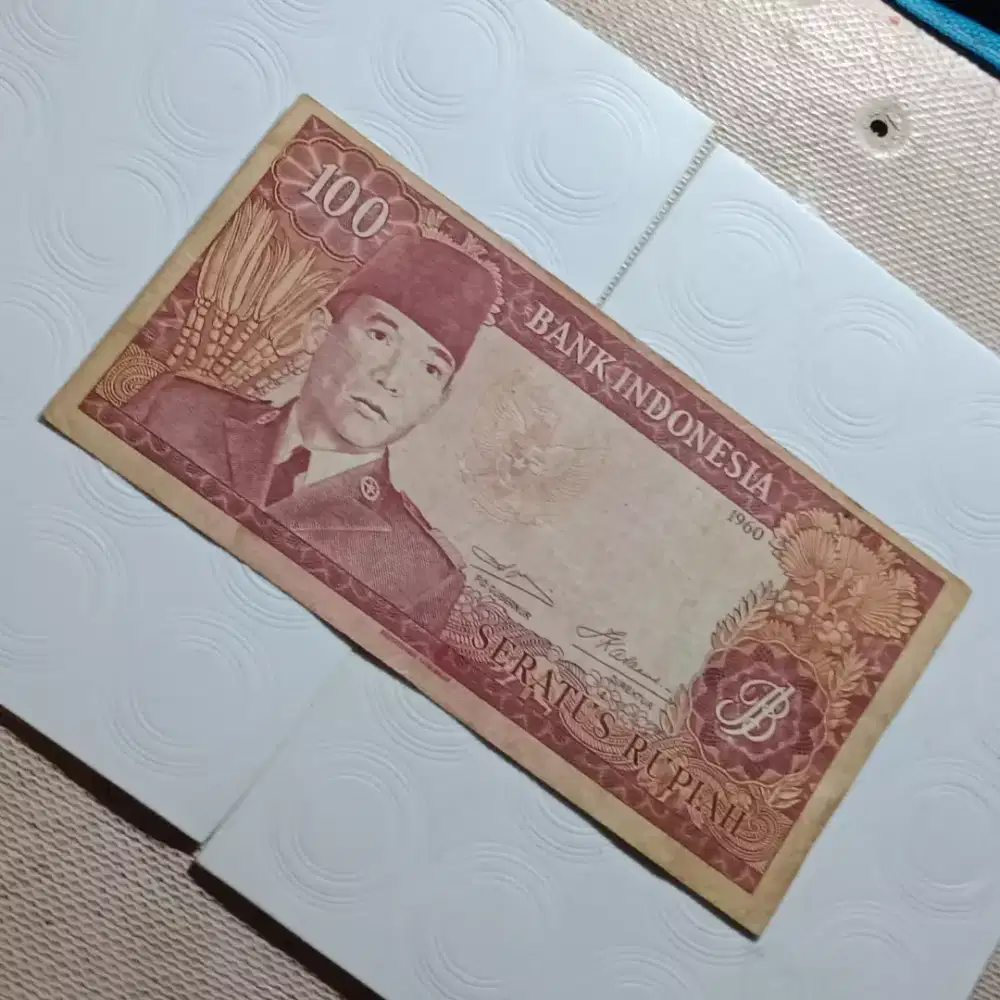 LANGKA 1960 PAK KARNO 100 RUPIAH KOLEKSCI UANG KUNO