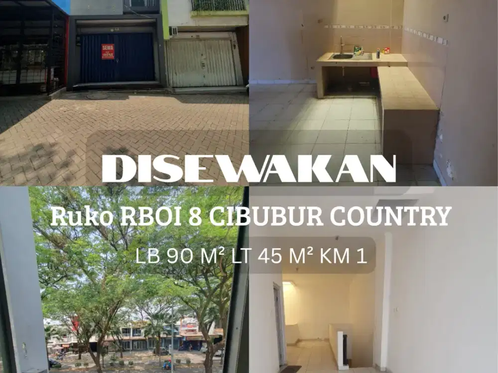 Disewakan Ruko Boulevard 2 Lantai di Cibubur Country