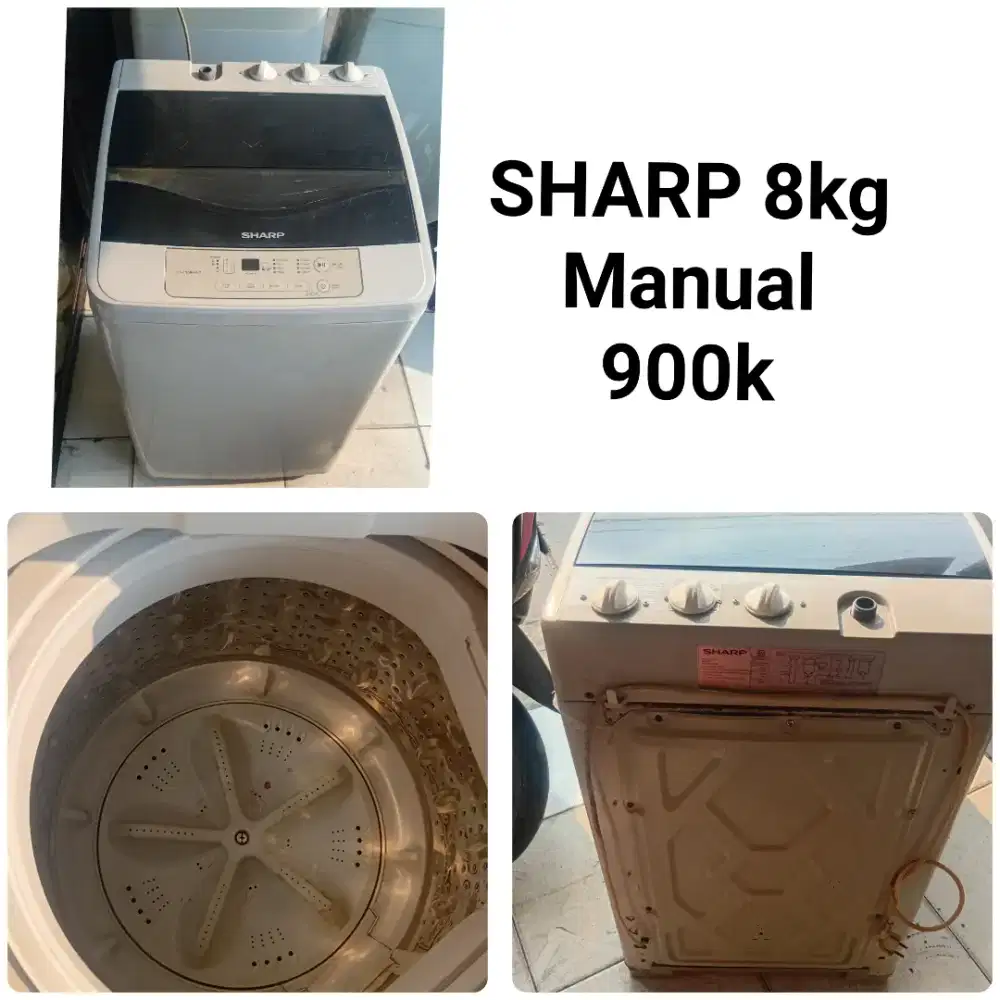 Mesin cuci manual SHARP bekas bergaransi
