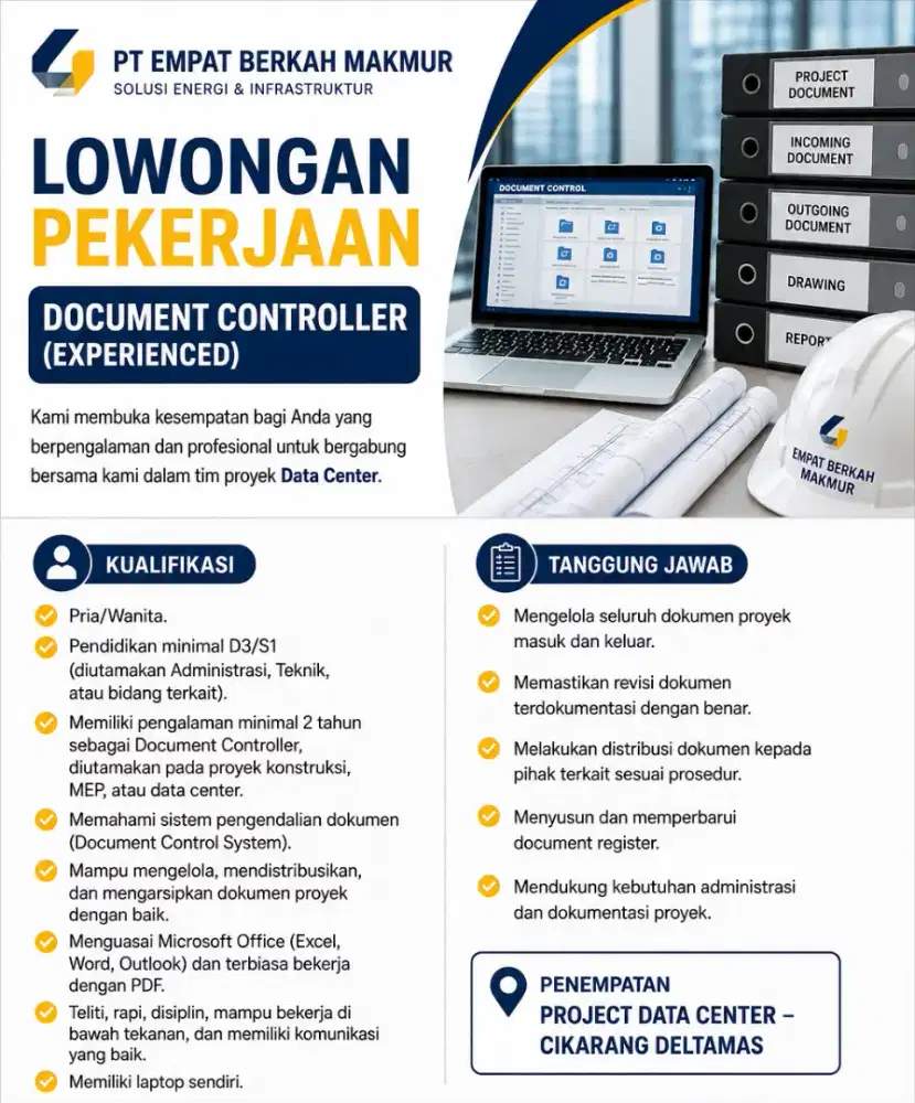 Lowongan Dokumen control